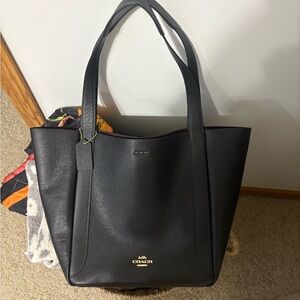 Coach Dark Leather Tote Bag